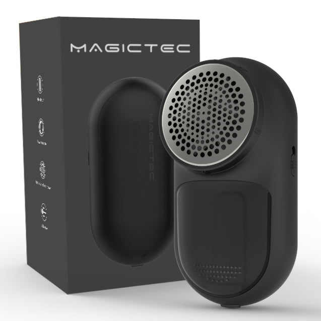 Product image Rechargeable Fabric Shaver, Magictec Lint Remover Sweater Defuzzer Lints Fuzzs Pills Pilling Trimmer for Clothes and Furniture -Battery Operated (Black)
