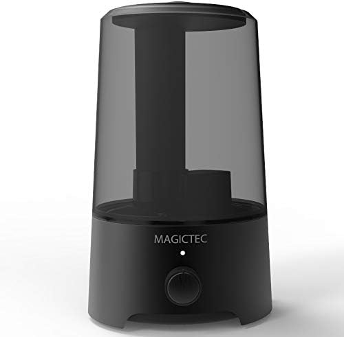 Cool Mist Humidifier, Magictec 2.5L Bedroom Essential Humidifier Diffuser, Baby Humidifier with Adjustable Mist Output, Auto Shut Off, Super Quiet 360° Nozzle- Lasts Up to 24 Hours BLACK